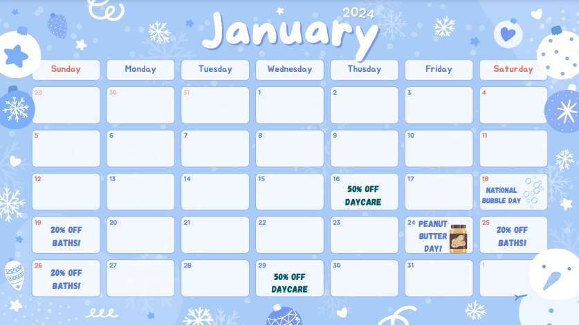 Jan 2025 Calendar